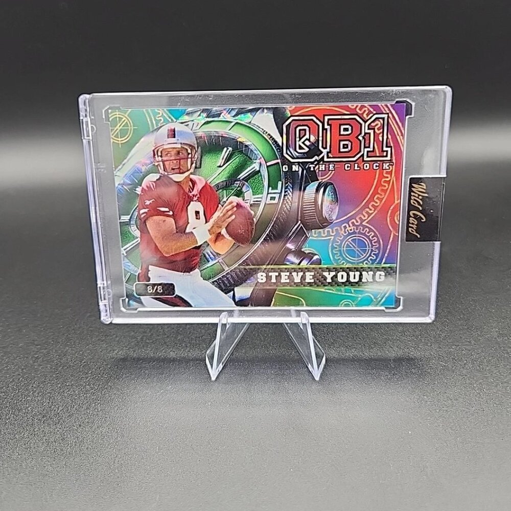 Steve Young Wild Card QB1 On The Clock 8/8 Jersey Match #OCW-RB-SY3 49ers HOF